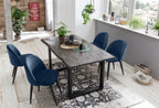 TABLES & CO Tisch 160x85 cm, Mango grau sägerau, Gestell schwarz – Platte grau, Gestell schwarz lackiert – Bild 7