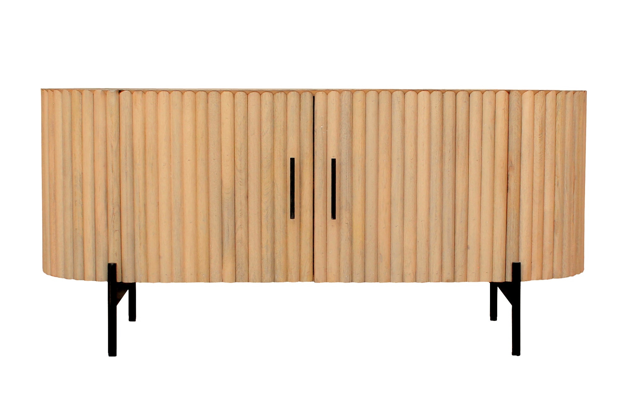 STRIPE TV-Lowboard – Naturfarben, schwarz