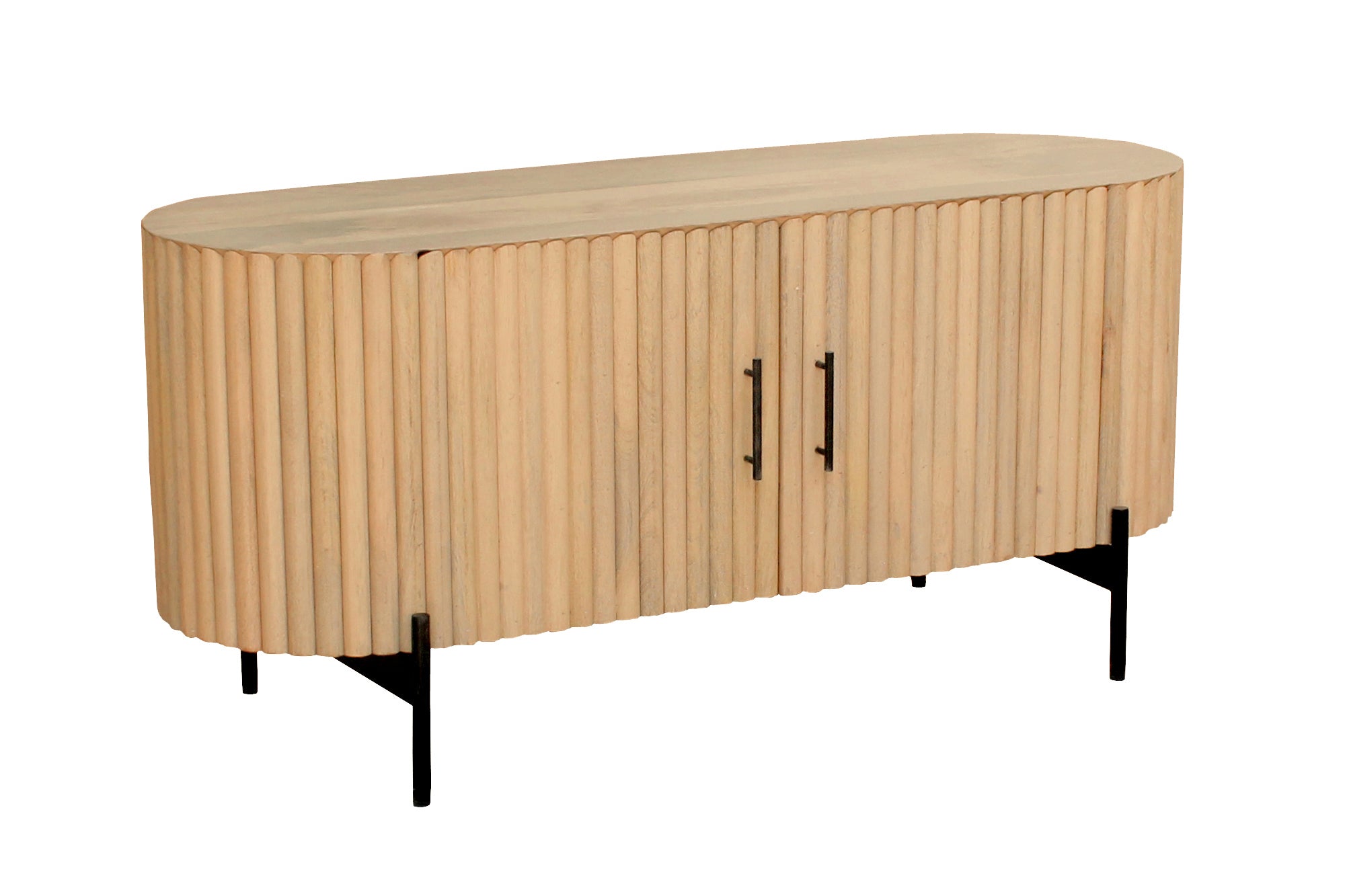 STRIPE TV-Lowboard – Naturfarben, schwarz – Bild 2