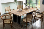 TOPS & TABLES Tisch 160x90 cm – Platte Natur, Gestell schwarz – Bild 4