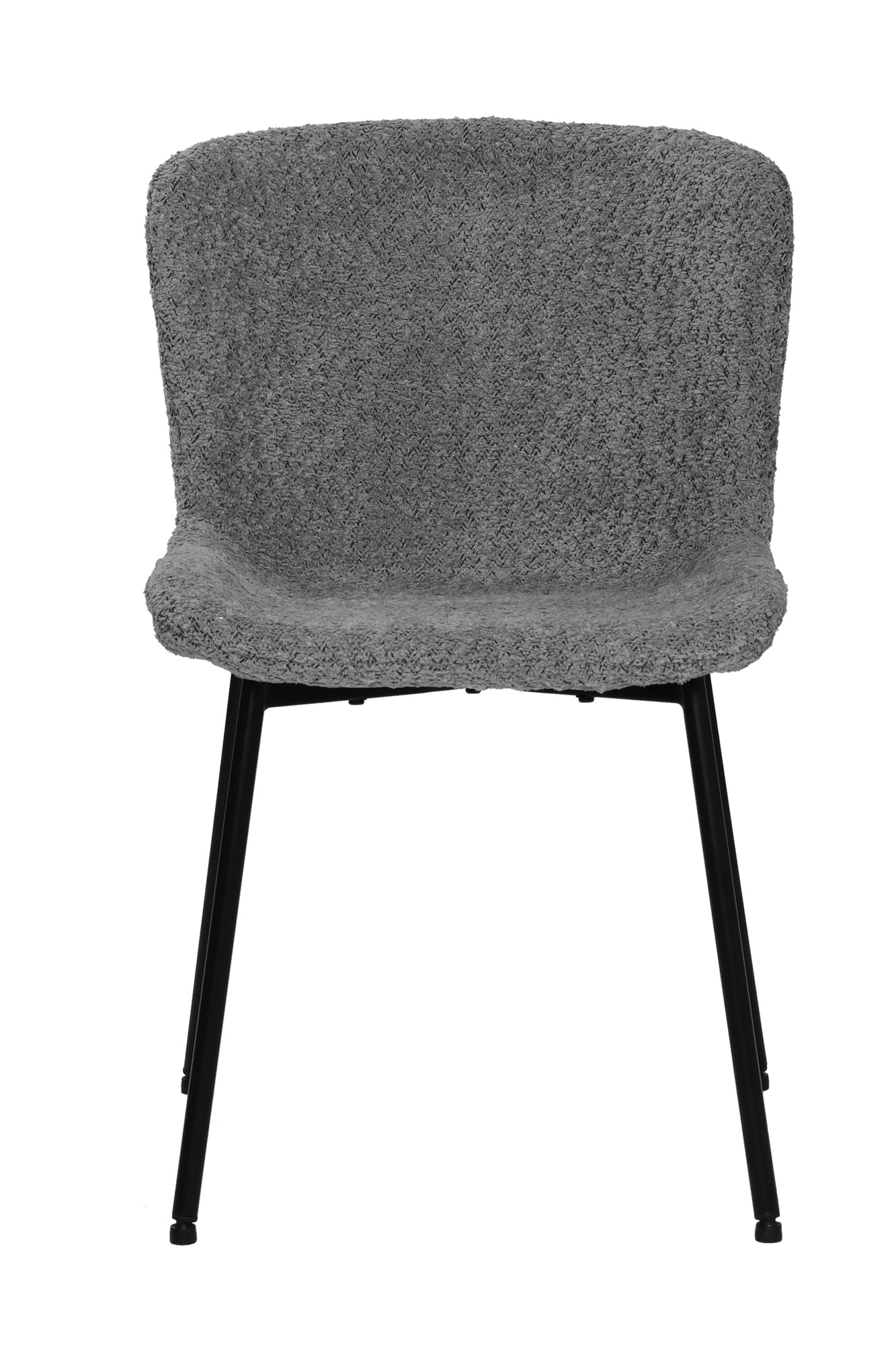 SIT&CHAIRS Stuhl 2er Set – Bezug grau, Beine mattschwarz – Bild 2