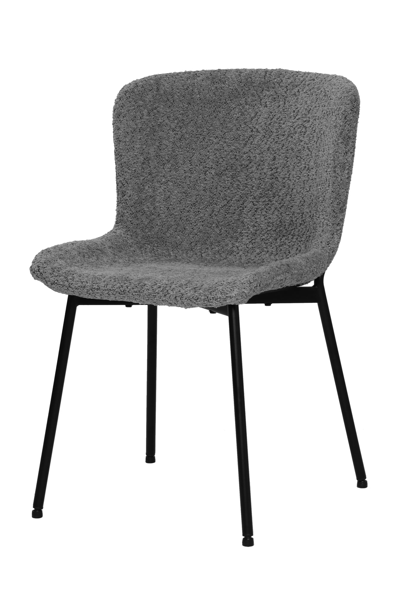 SIT&CHAIRS Stuhl 2er Set – Bezug grau, Beine mattschwarz – Bild 3