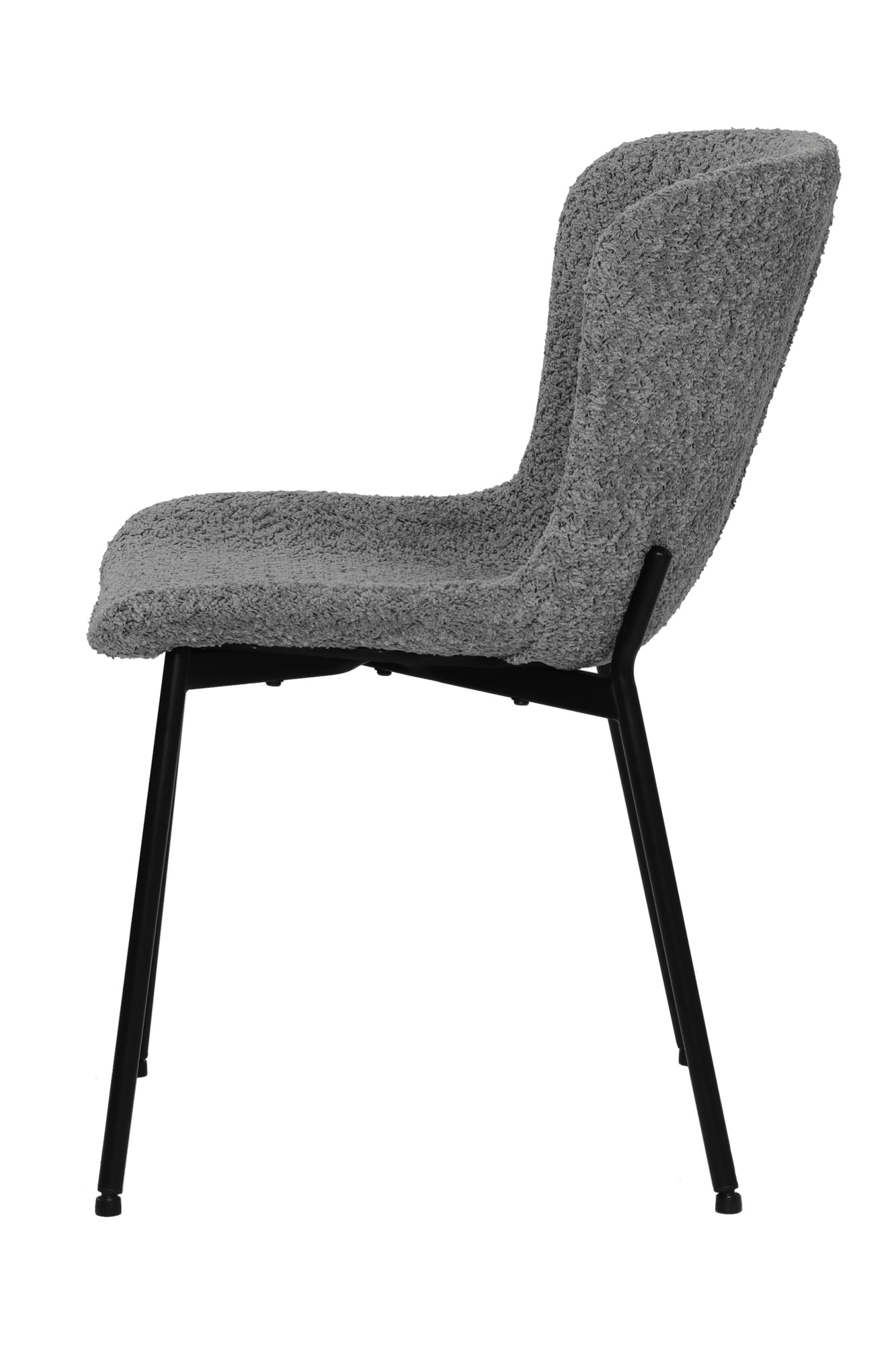 SIT&CHAIRS Stuhl 2er Set – Bezug grau, Beine mattschwarz – Bild 4