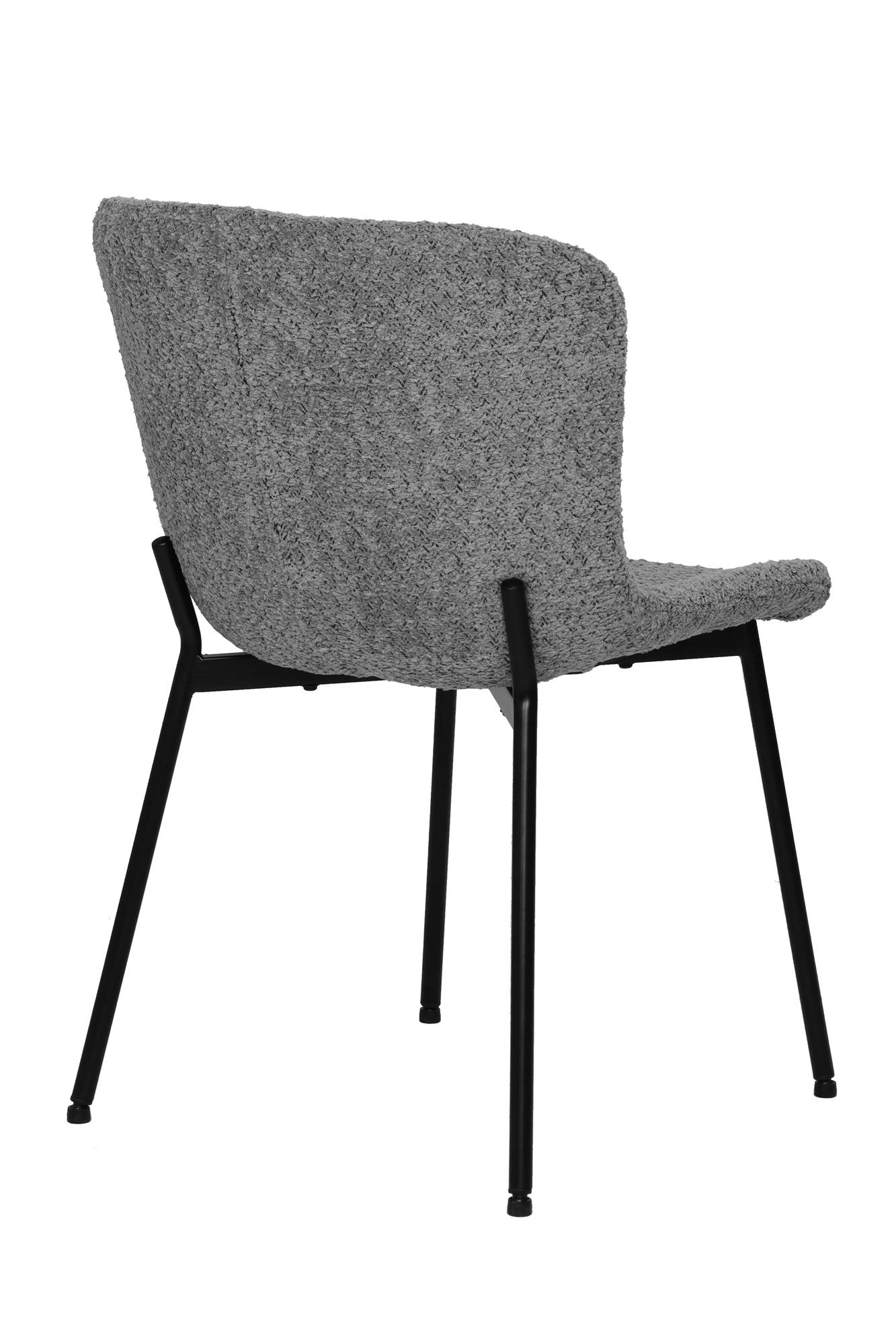 SIT&CHAIRS Stuhl 2er Set – Bezug grau, Beine mattschwarz – Bild 6