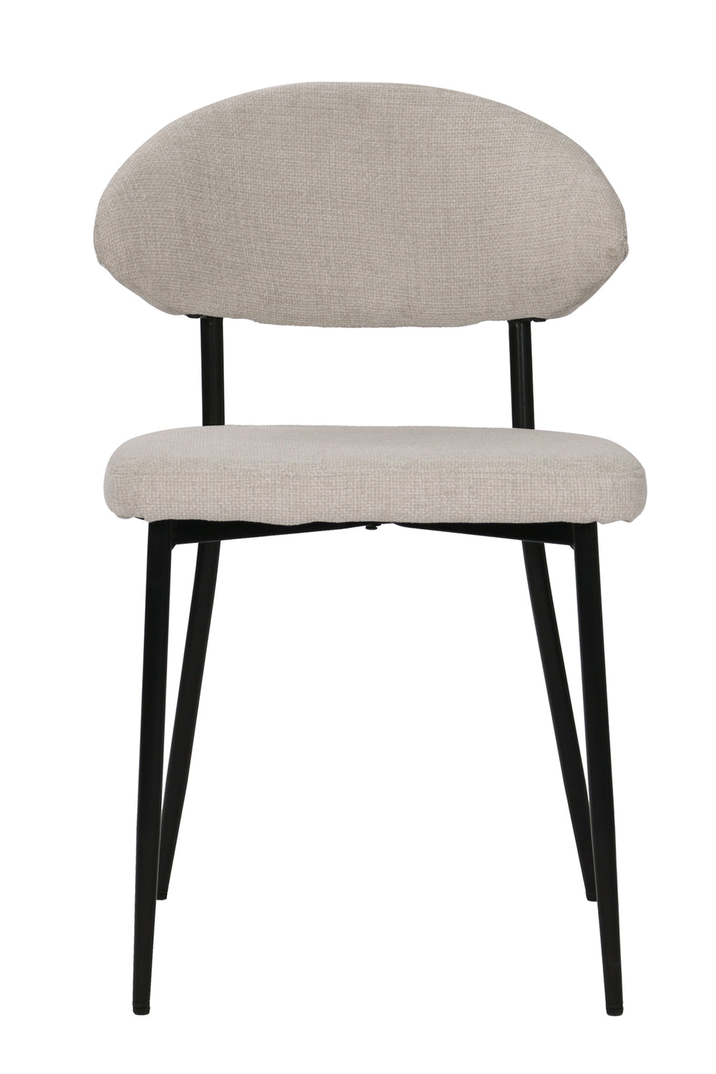 SIT&CHAIRS Stuhl 2er Set – Bezug beige, Beine mattschwarz – Bild 2