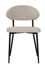 SIT&CHAIRS Stuhl 2er Set – Bezug beige, Beine mattschwarz – Bild 2