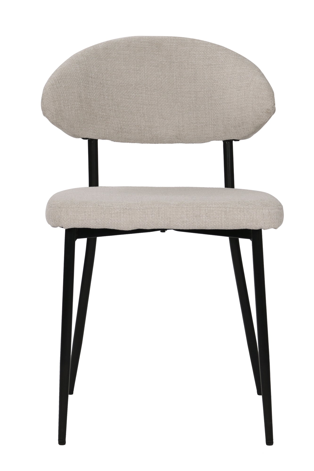 SIT&CHAIRS Stuhl 2er Set – Bezug beige, Beine mattschwarz – Bild 2