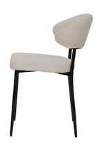 SIT&CHAIRS Stuhl 2er Set – Bezug beige, Beine mattschwarz – Bild 4