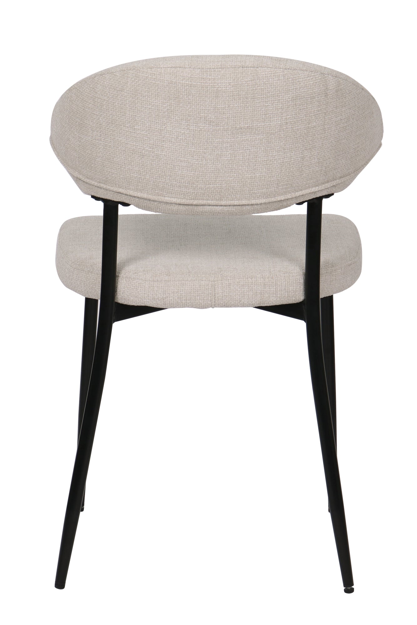 SIT&CHAIRS Stuhl 2er Set – Bezug beige, Beine mattschwarz – Bild 7