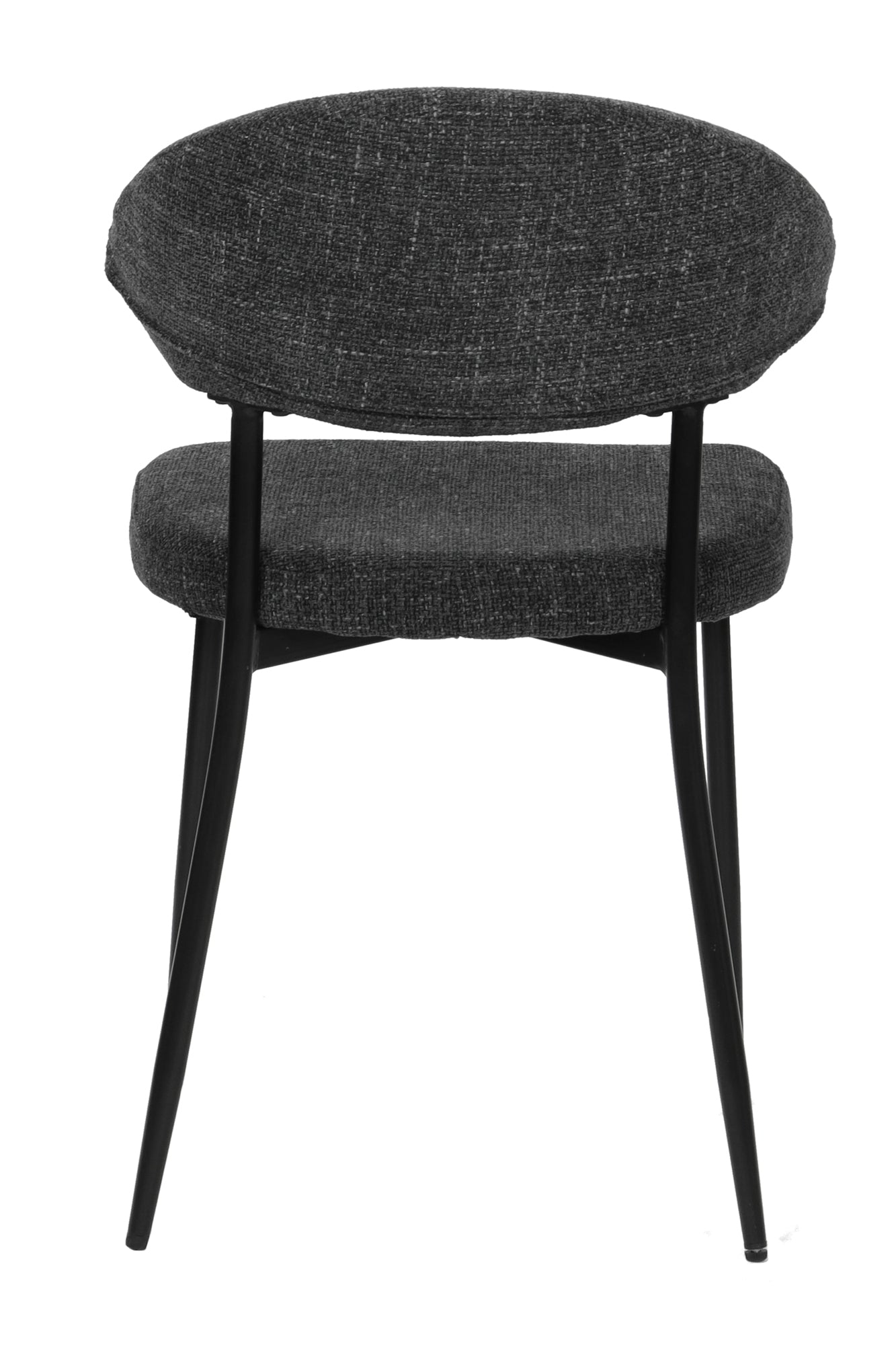 SIT&CHAIRS Stuhl 2er Set – Bezug dunkelgrau, Beine mattschwarz – Bild 7