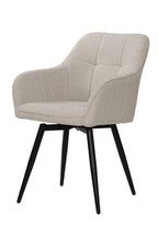 SIT&CHAIRS Armlehnstuhl 2er Set, mit Drehfunktion – Bezug beige, Beine mattschwarz – Bild 3