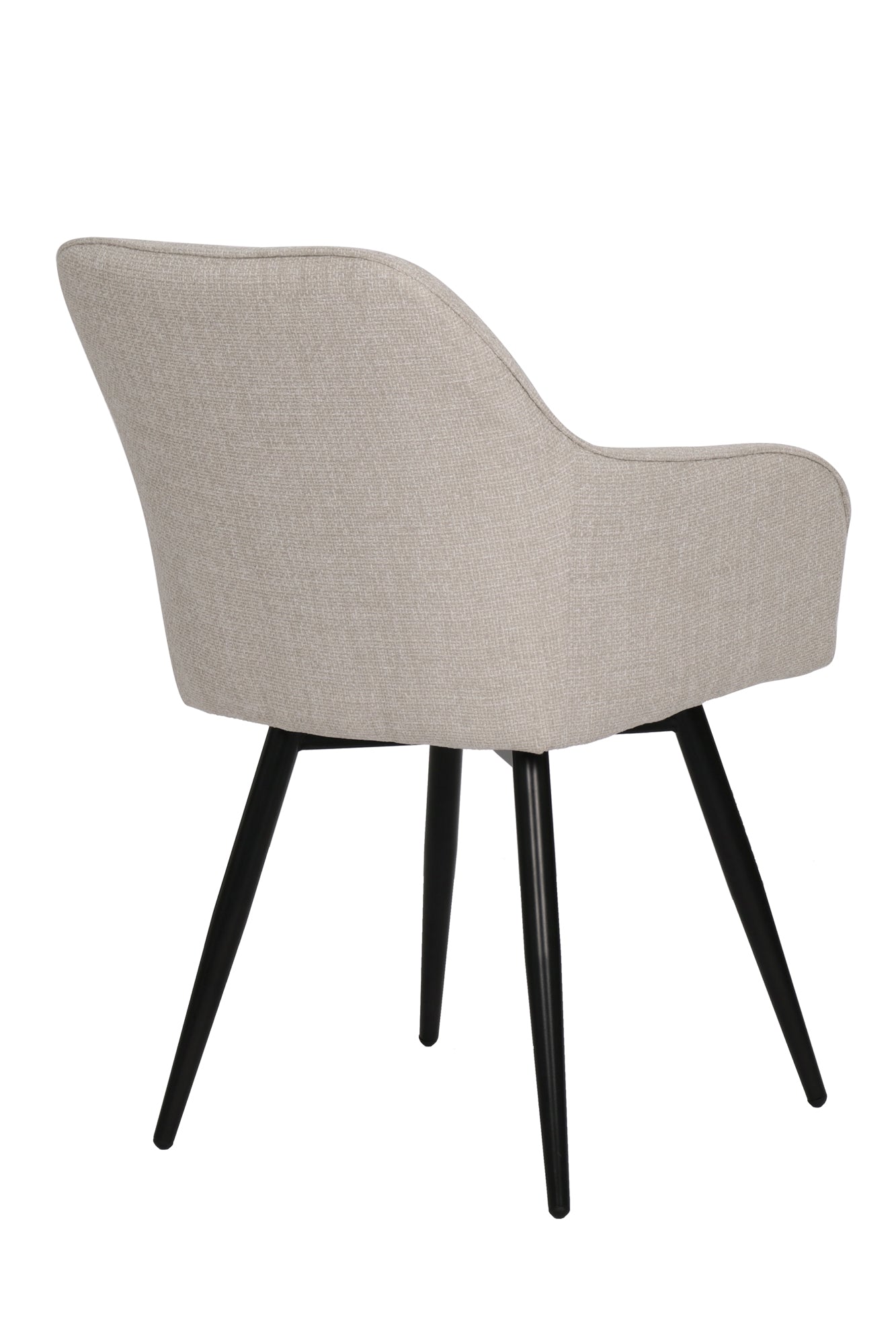 SIT&CHAIRS Armlehnstuhl 2er Set, mit Drehfunktion – Bezug beige, Beine mattschwarz – Bild 6