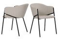 SIT&CHAIRS Armlehnstuhl 2er Set – Bezug beige, Beine mattschwarz