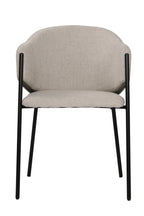 SIT&CHAIRS Armlehnstuhl 2er Set – Bezug beige, Beine mattschwarz – Bild 2