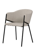 SIT&CHAIRS Armlehnstuhl 2er Set – Bezug beige, Beine mattschwarz – Bild 3