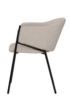 SIT&CHAIRS Armlehnstuhl 2er Set – Bezug beige, Beine mattschwarz – Bild 4