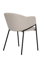 SIT&CHAIRS Armlehnstuhl 2er Set – Bezug beige, Beine mattschwarz – Bild 6