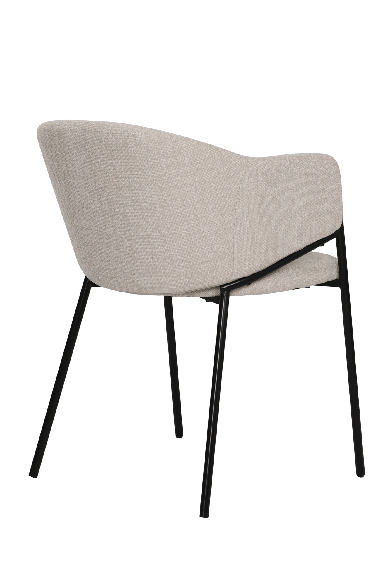 SIT&CHAIRS Armlehnstuhl 2er Set – Bezug beige, Beine mattschwarz – Bild 6