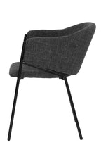 SIT&CHAIRS Armlehnstuhl 2er Set – Bezug dunkelgrau, Beine mattschwarz – Bild 4
