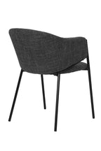 SIT&CHAIRS Armlehnstuhl 2er Set – Bezug dunkelgrau, Beine mattschwarz – Bild 6