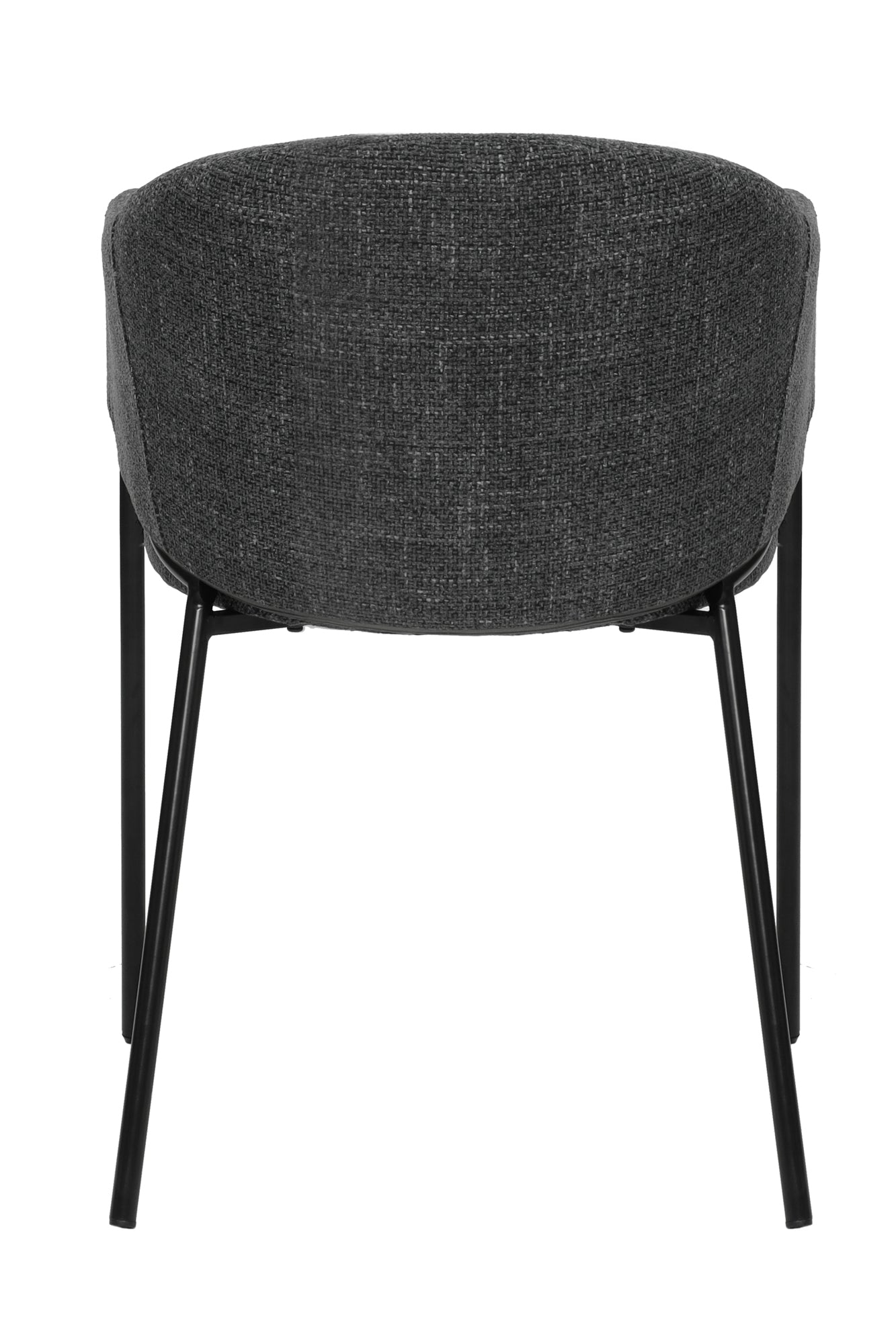 SIT&CHAIRS Armlehnstuhl 2er Set – Bezug dunkelgrau, Beine mattschwarz – Bild 7