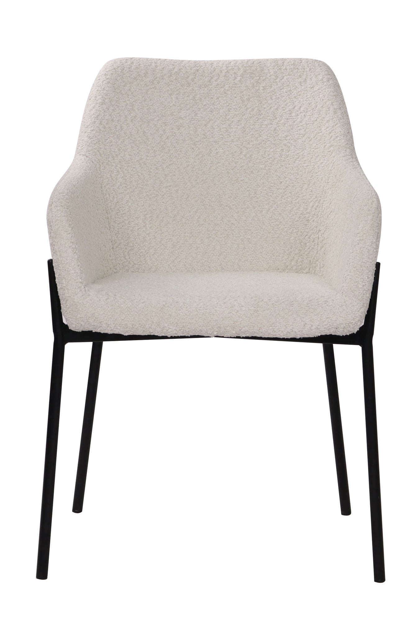 SIT&CHAIRS Armlehnstuhl 2er Set – Bezug weiß, Beine mattschwarz – Bild 2