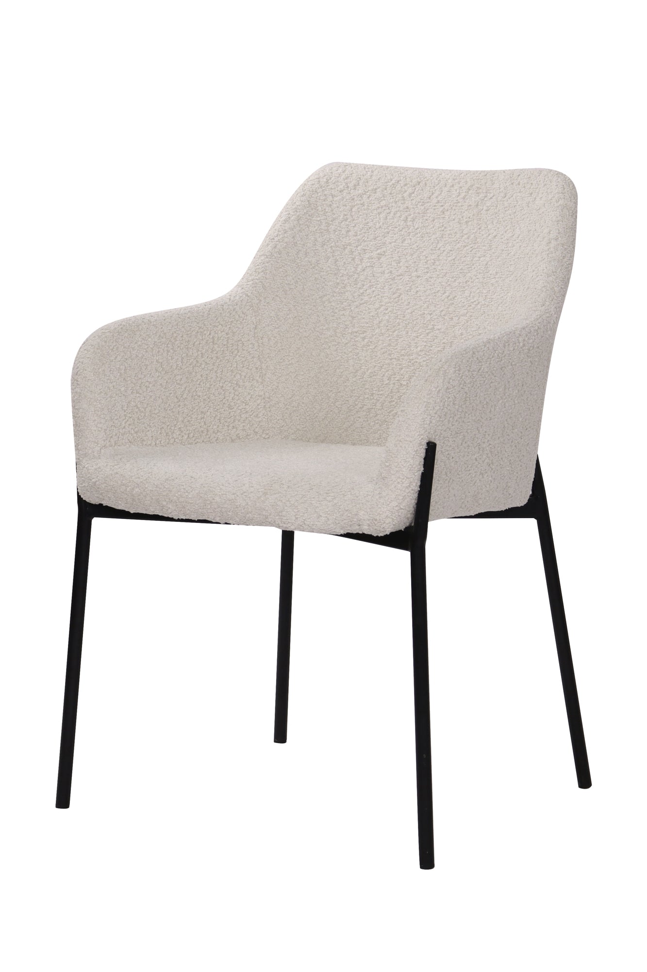 SIT&CHAIRS Armlehnstuhl 2er Set – Bezug weiß, Beine mattschwarz – Bild 3