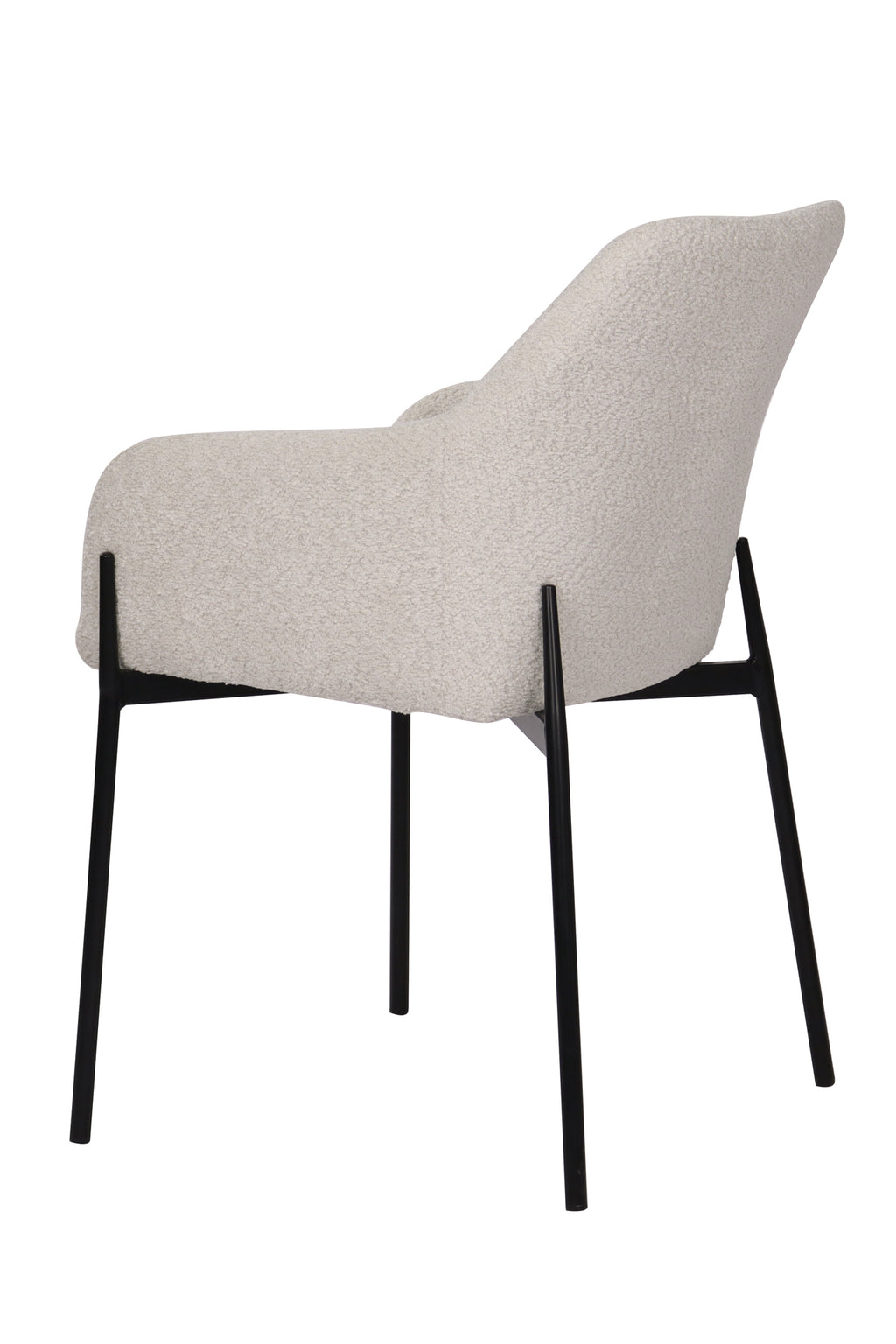 SIT&CHAIRS Armlehnstuhl 2er Set – Bezug weiß, Beine mattschwarz – Bild 5
