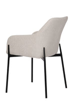 SIT&CHAIRS Armlehnstuhl 2er Set – Bezug weiß, Beine mattschwarz – Bild 5