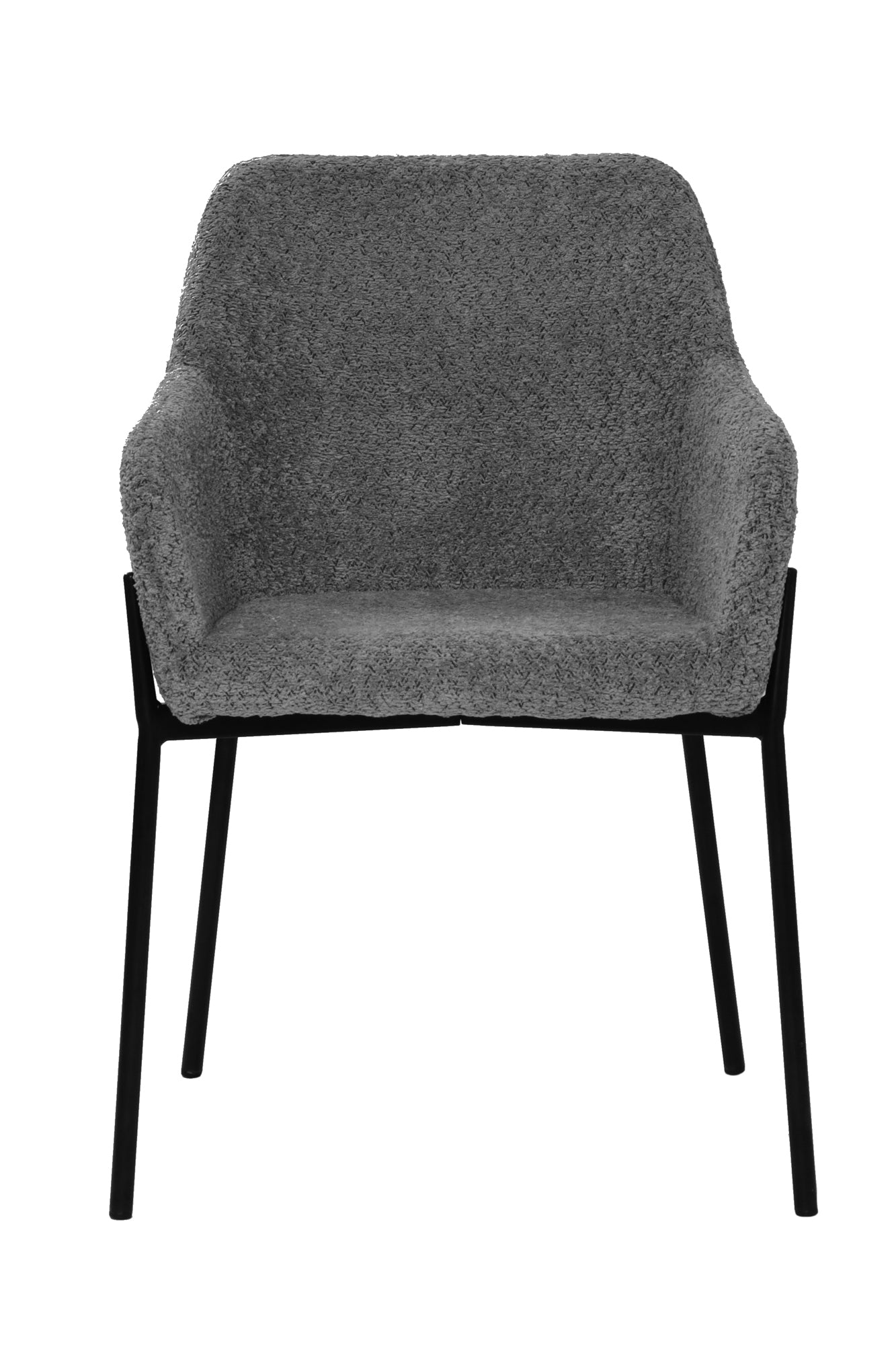 SIT&CHAIRS Armlehnstuhl 2er Set – Bezug grau, Beine mattschwarz – Bild 2