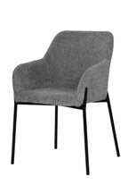 SIT&CHAIRS Armlehnstuhl 2er Set – Bezug grau, Beine mattschwarz – Bild 3