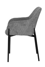 SIT&CHAIRS Armlehnstuhl 2er Set – Bezug grau, Beine mattschwarz – Bild 4