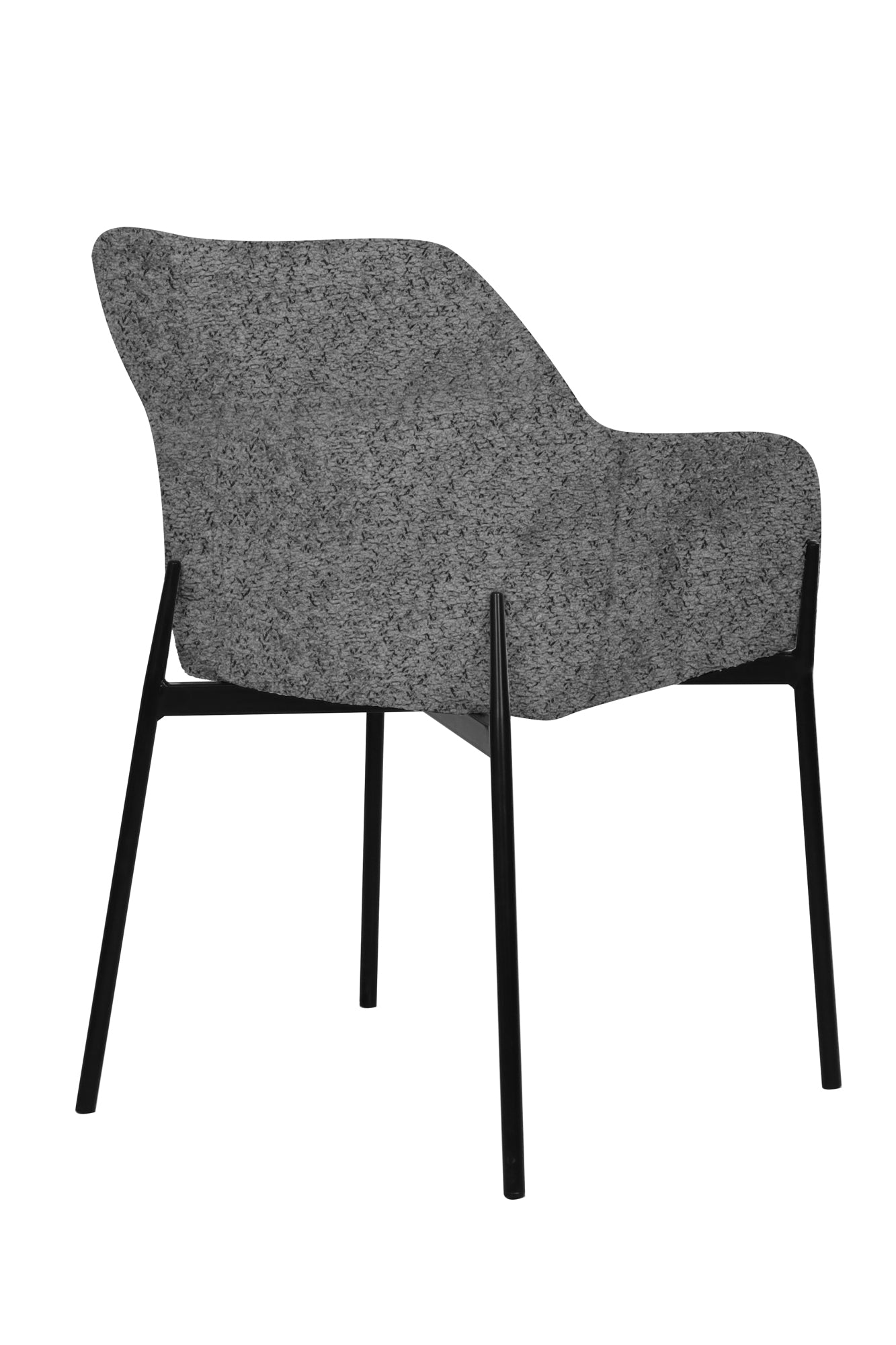 SIT&CHAIRS Armlehnstuhl 2er Set – Bezug grau, Beine mattschwarz – Bild 6