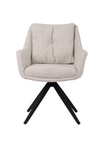 SIT&CHAIRS Armlehnstuhl – Bezug weiß, Beine mattschwarz