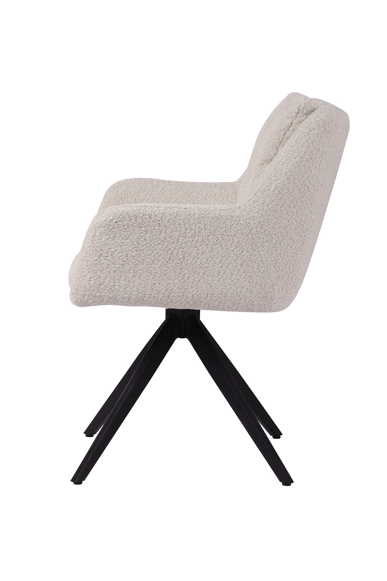 SIT&CHAIRS Armlehnstuhl – Bezug weiß, Beine mattschwarz – Bild 3