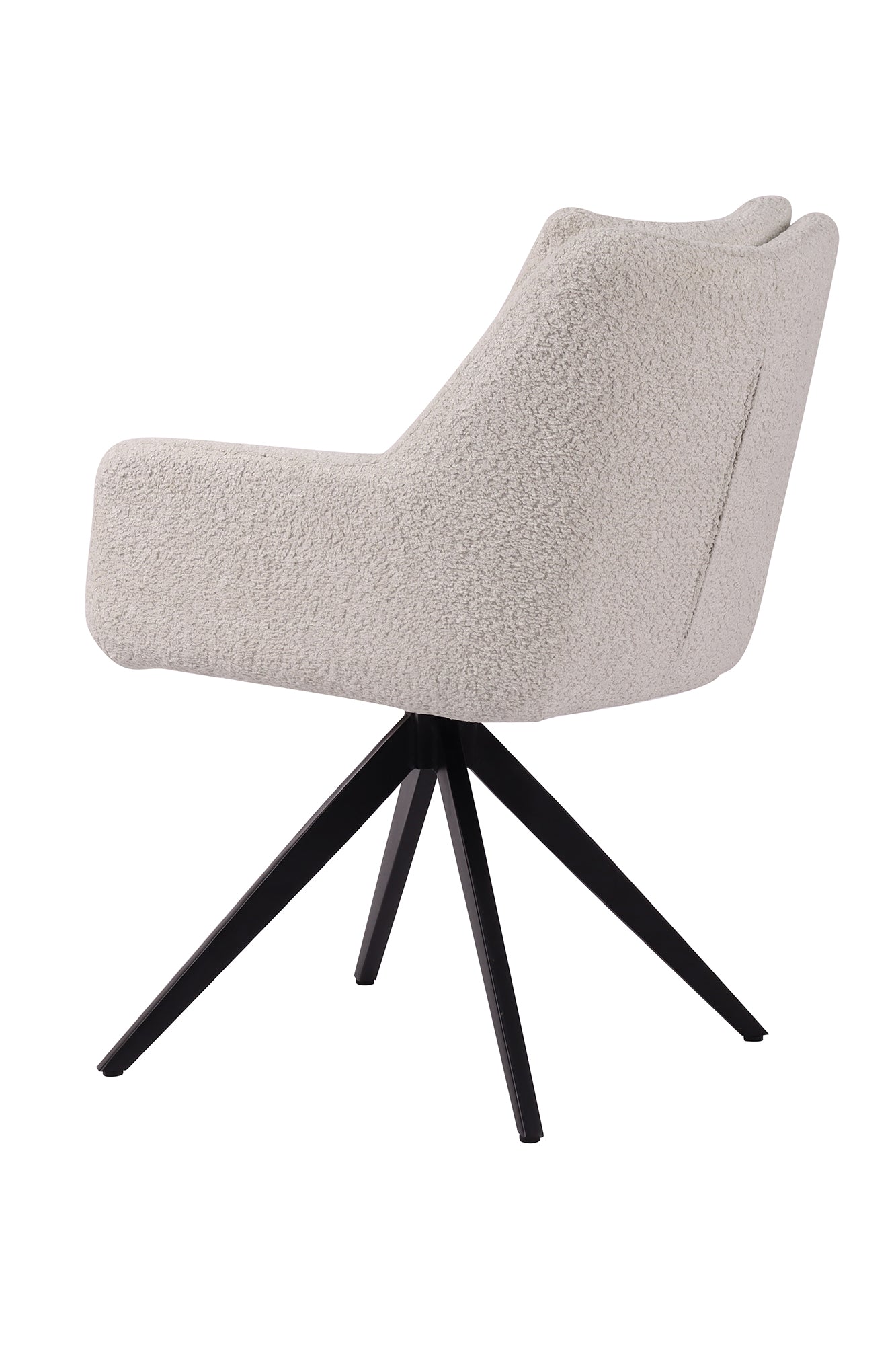 SIT&CHAIRS Armlehnstuhl – Bezug weiß, Beine mattschwarz – Bild 4