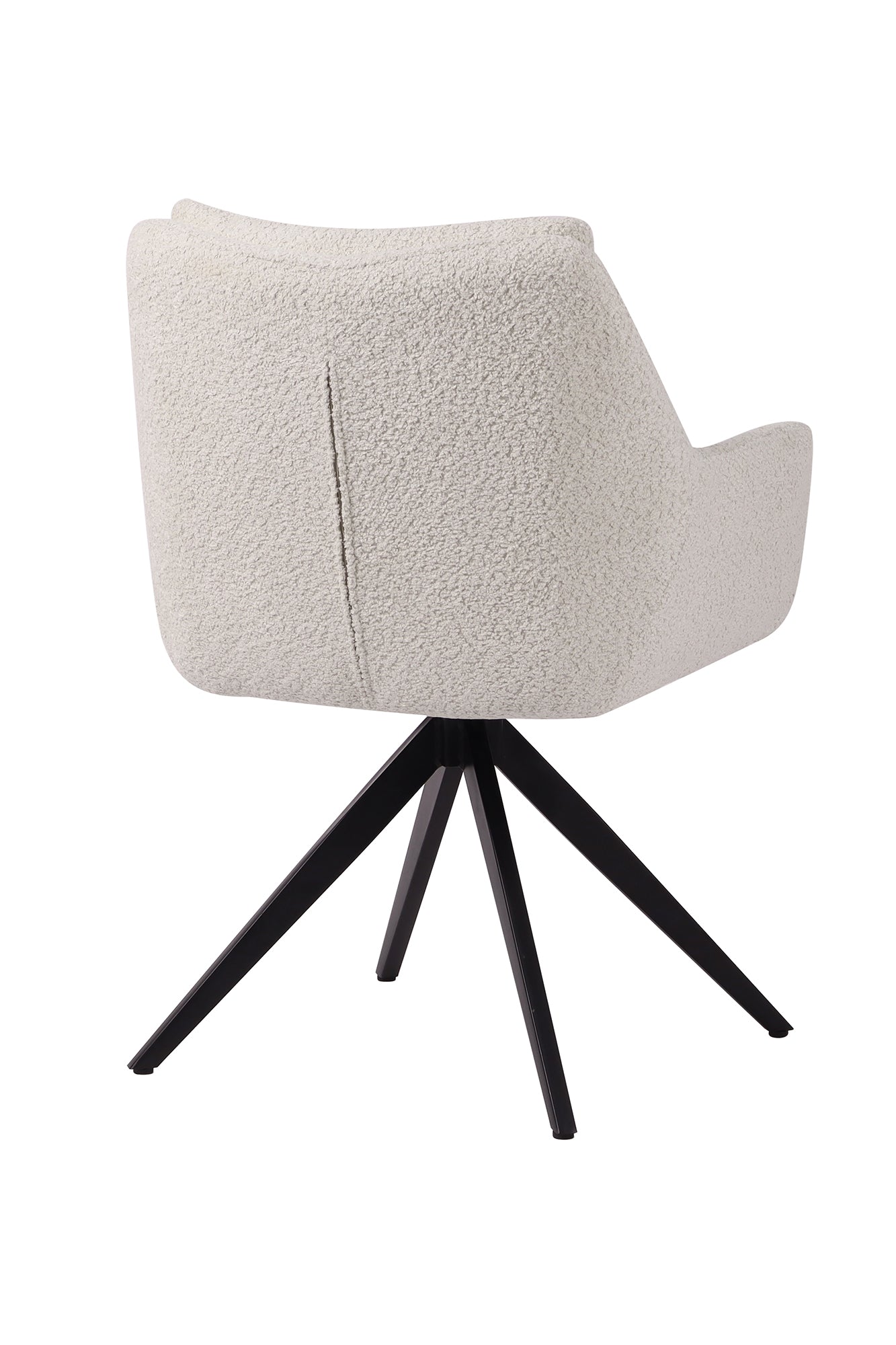 SIT&CHAIRS Armlehnstuhl – Bezug weiß, Beine mattschwarz – Bild 5