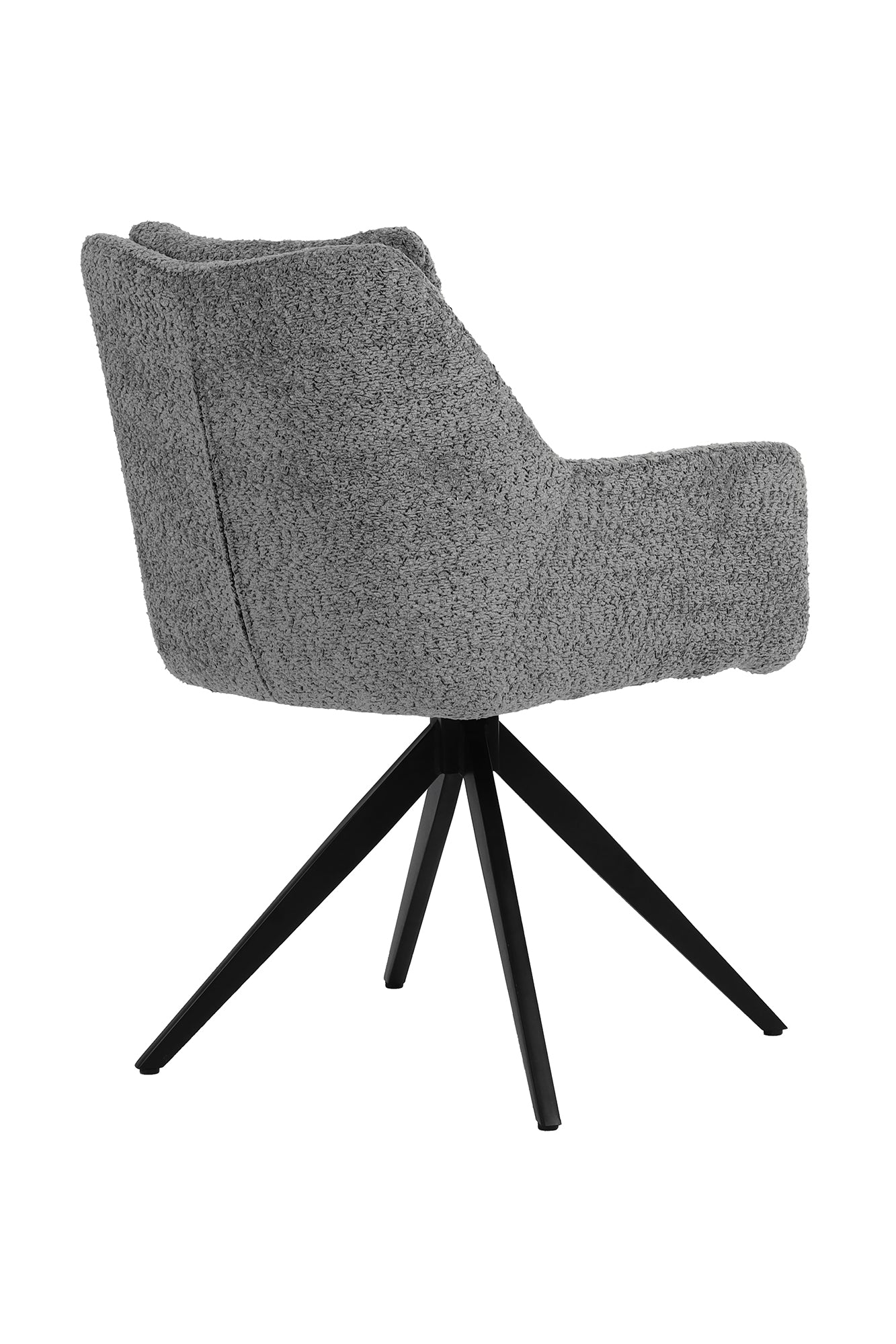 SIT&CHAIRS Armlehnstuhl – Bezug grau, Beine mattschwarz – Bild 5