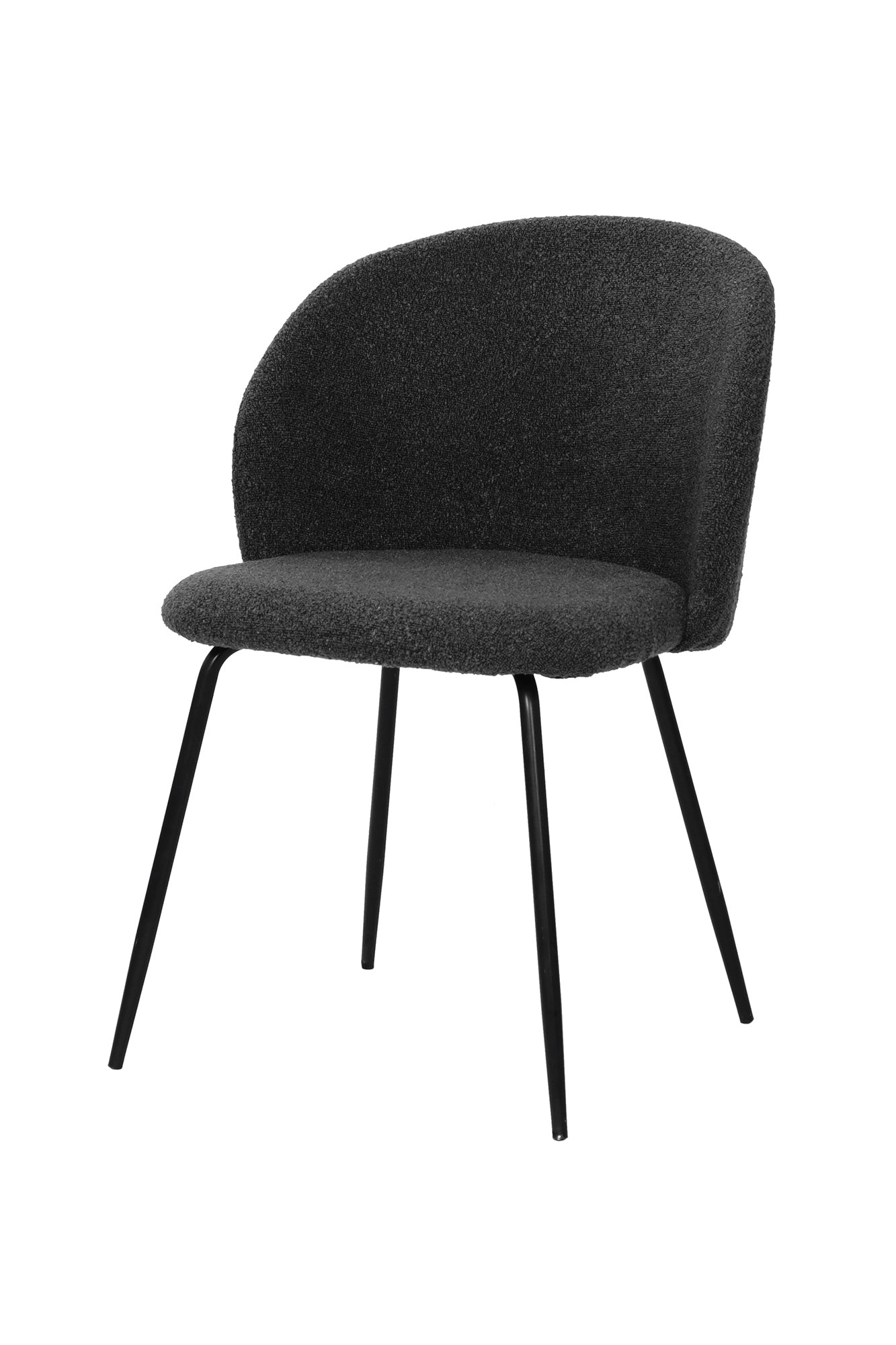 SIT&CHAIRS Stuhl 2er Set – Bezug schwarz, Beine mattschwarz – Bild 3