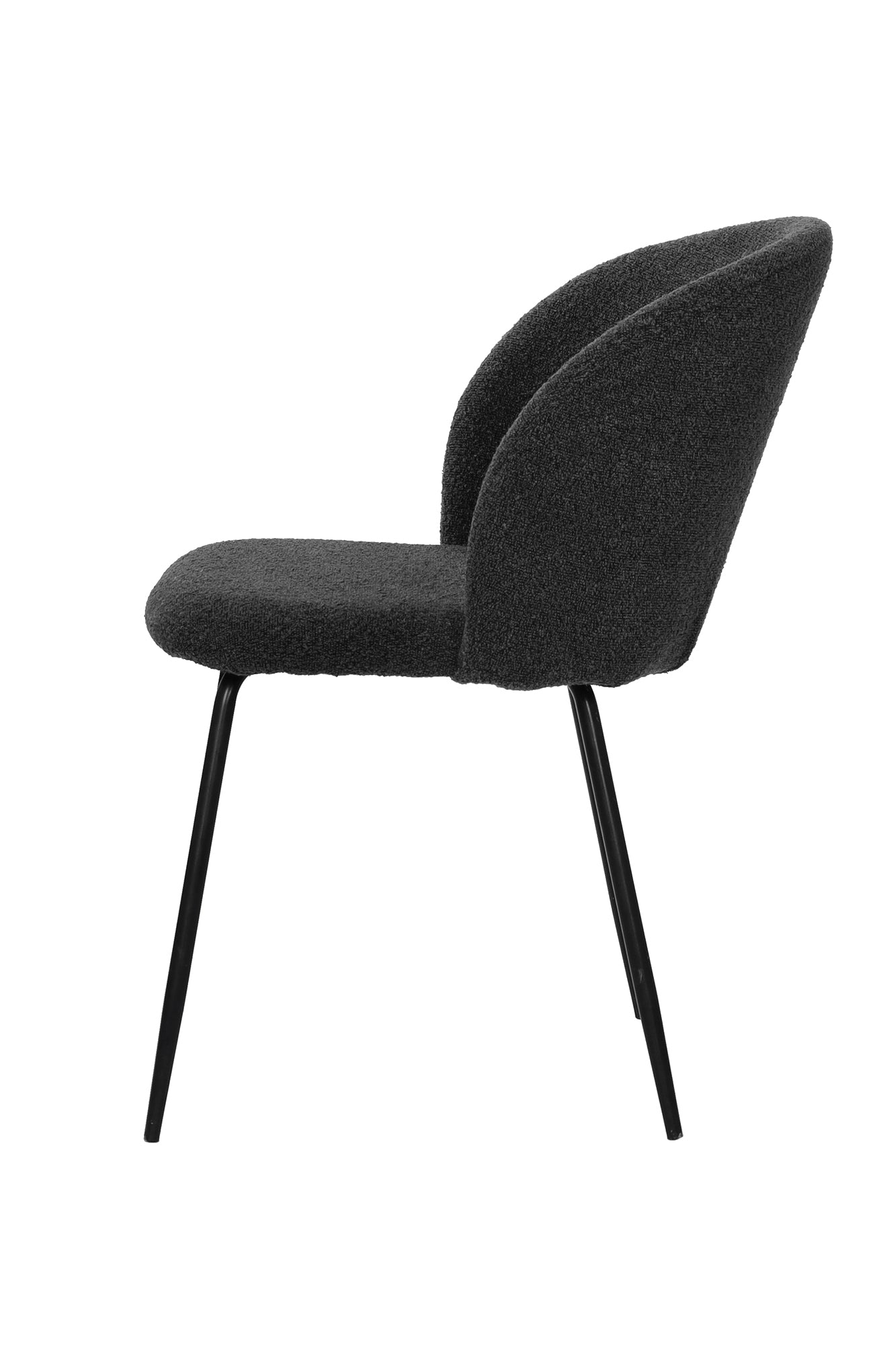 SIT&CHAIRS Stuhl 2er Set – Bezug schwarz, Beine mattschwarz – Bild 4