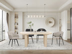 SIT&CHAIRS Armlehnstuhl 2er Set – Bezug beige, Beine mattschwarz – Bild 10