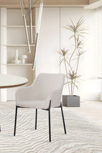 SIT&CHAIRS Armlehnstuhl 2er Set – Bezug weiß, Beine mattschwarz – Bild 10