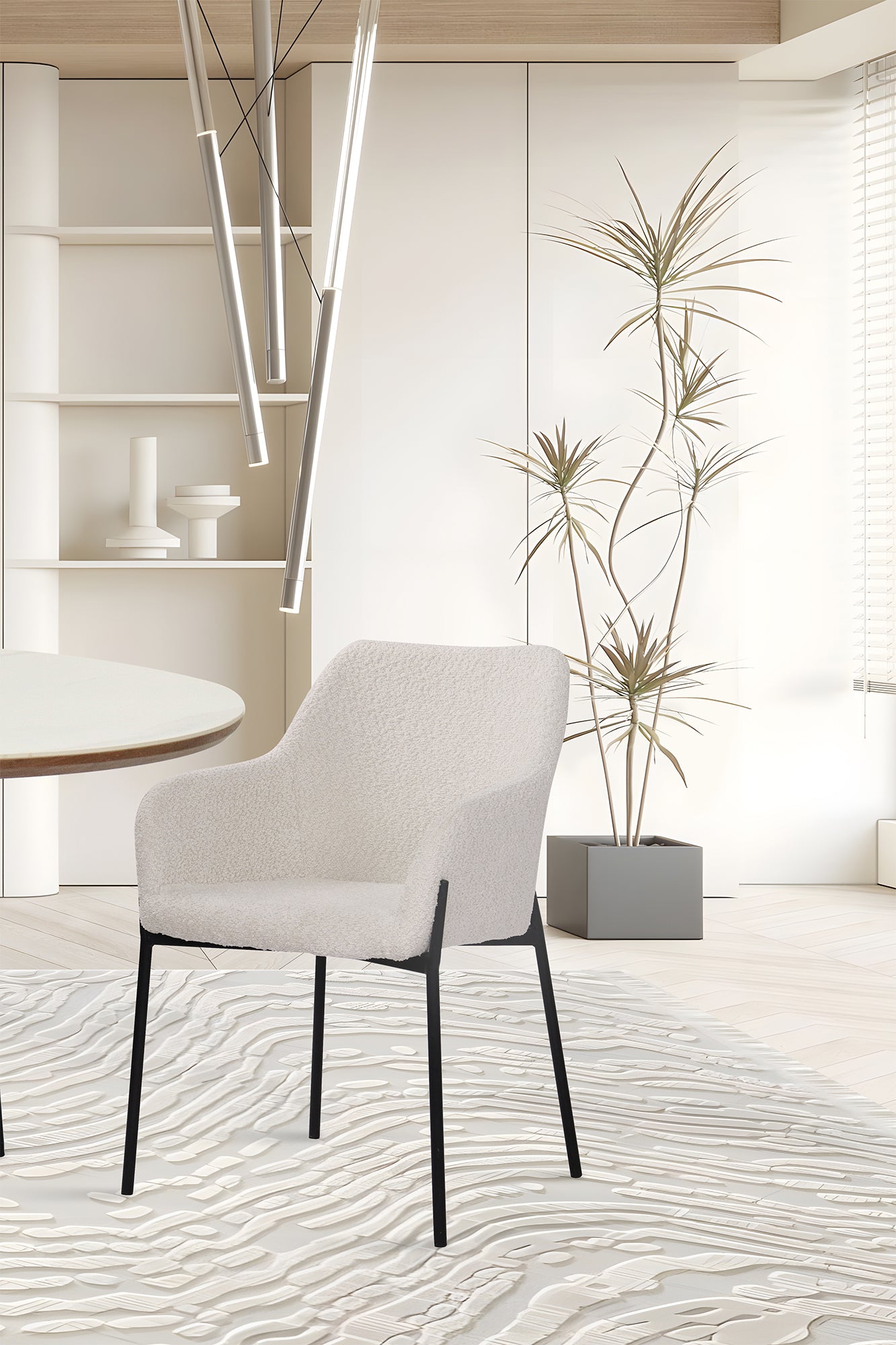 SIT&CHAIRS Armlehnstuhl 2er Set – Bezug weiß, Beine mattschwarz – Bild 10