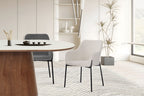 SIT&CHAIRS Armlehnstuhl 2er Set – Bezug grau, Beine mattschwarz – Bild 10