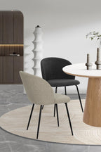 SIT&CHAIRS Stuhl 2er Set – Bezug schwarz, Beine mattschwarz – Bild 10