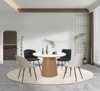 SIT&CHAIRS Stuhl 2er Set – Bezug taupe, Beine mattschwarz – Bild 11