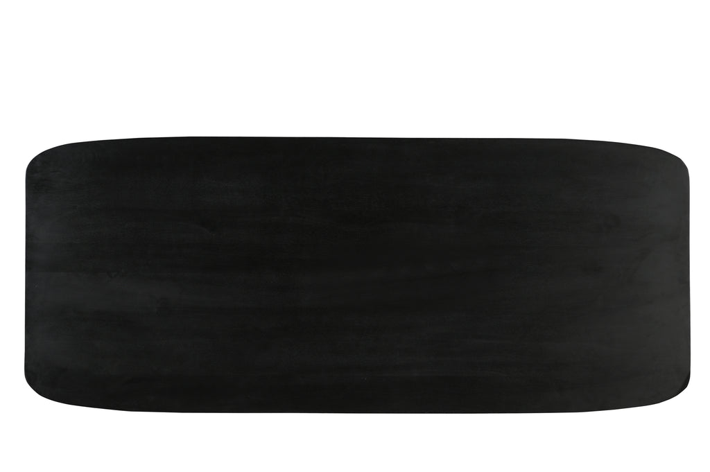 BLACK SMOOTH Tischplatte 180x90 cm – Schwarz