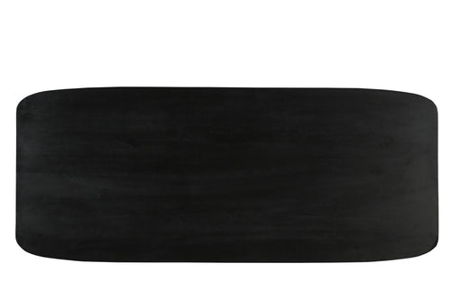BLACK SMOOTH Tischplatte 180x90 cm – Schwarz