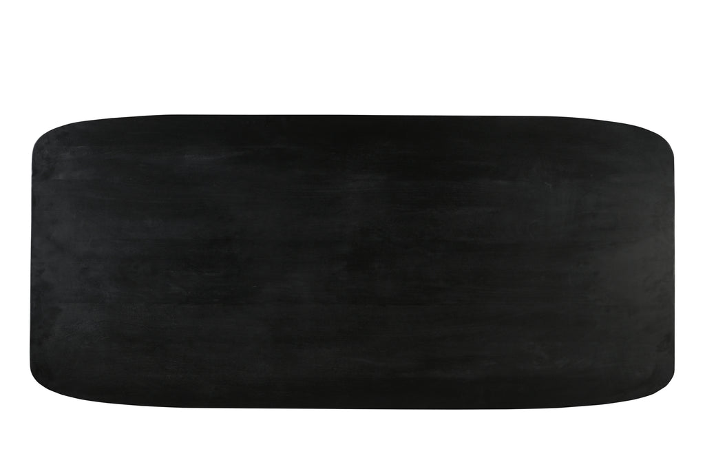 BLACK SMOOTH Tischplatte 200x100 cm – Schwarz