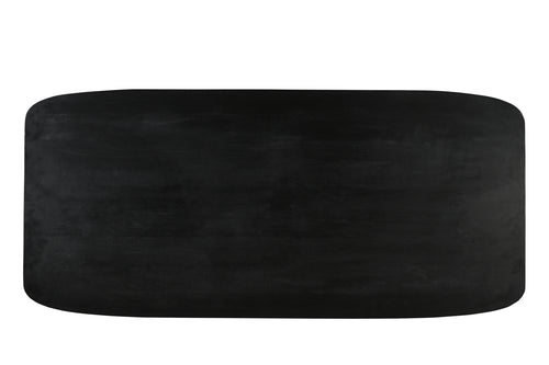 BLACK SMOOTH Tischplatte 200x100 cm – Schwarz